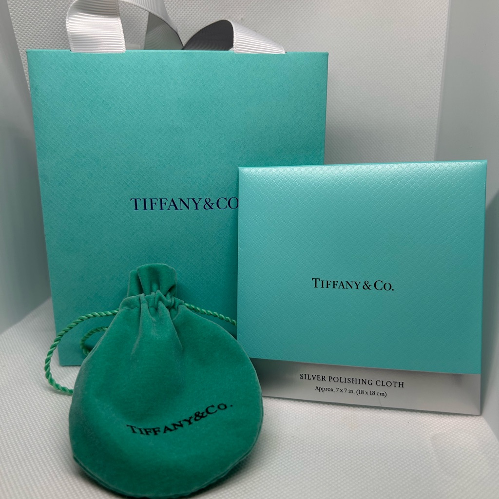 Tiffany Co Blue Velvet Pouch Bag And Polishing Cloth